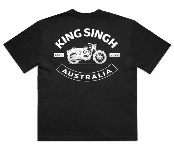 Royal Enforcer Box Tee - Singh’s Biker Edition - Black