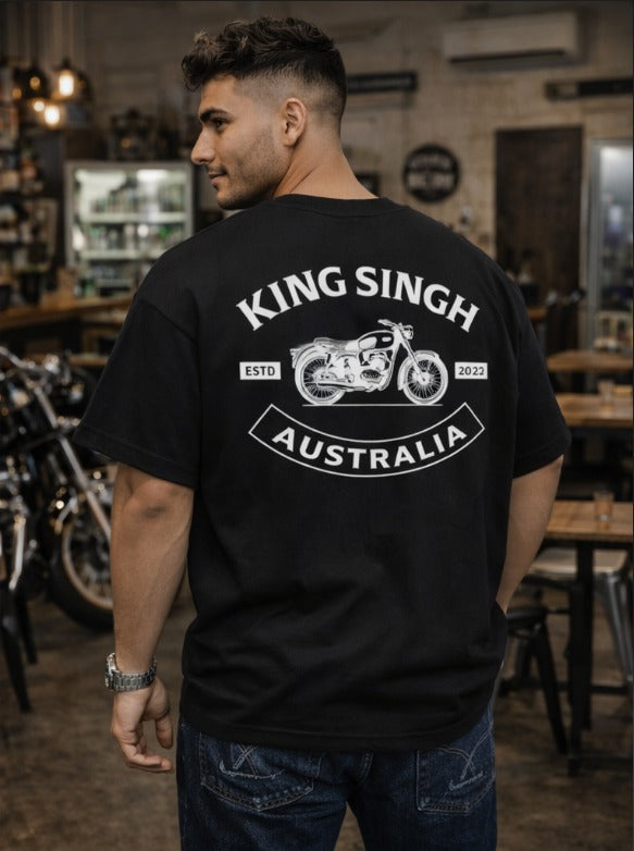 Royal Enforcer Box Tee - Singh’s Biker Edition - Black