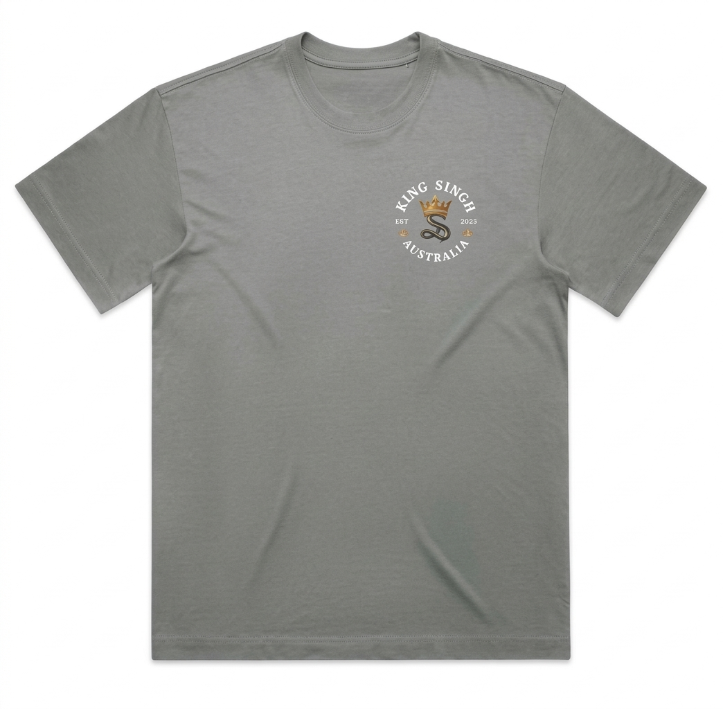 Royal Enforcer Box Tee - Singh’s Biker Edition - Grey