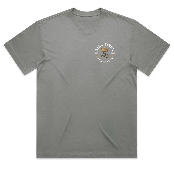 Royal Enforcer Box Tee - Singh’s Biker Edition - Grey