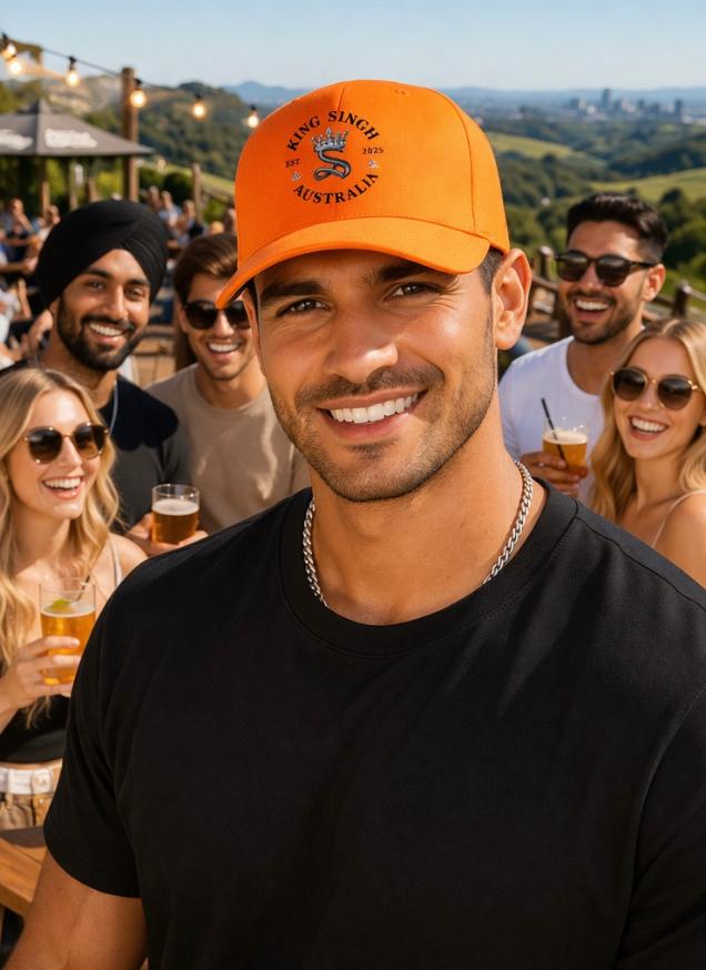 Royal Diamond Baseball Cap - Orange