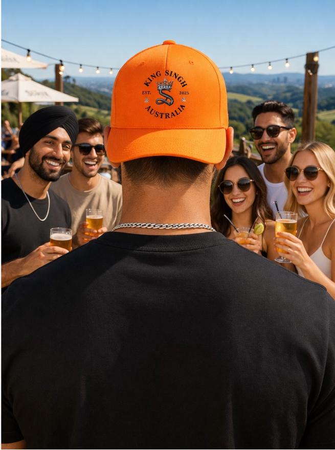 Royal Diamond Baseball Cap - Orange