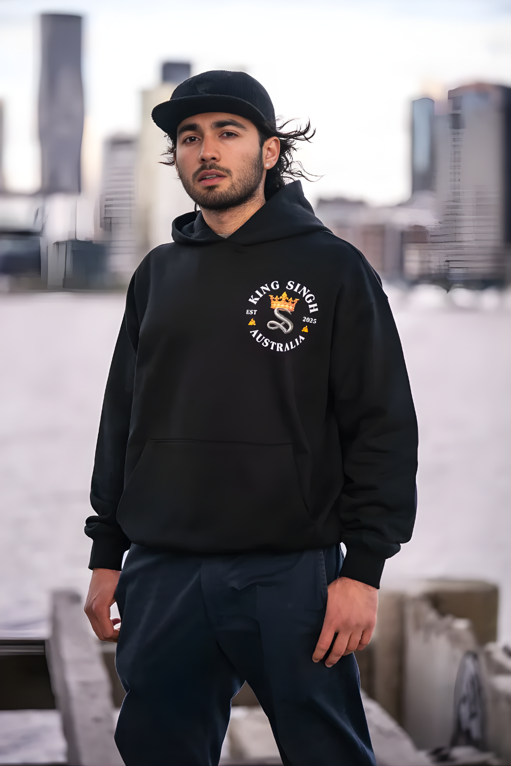 Chrome Throne Hoodie – King Singh Rider Edition