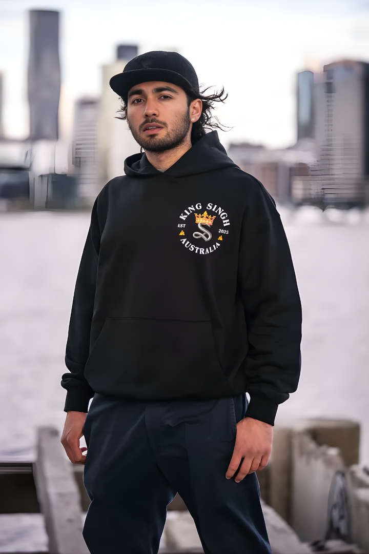 Chrome Throne Hoodie – King Singh Rider Edition