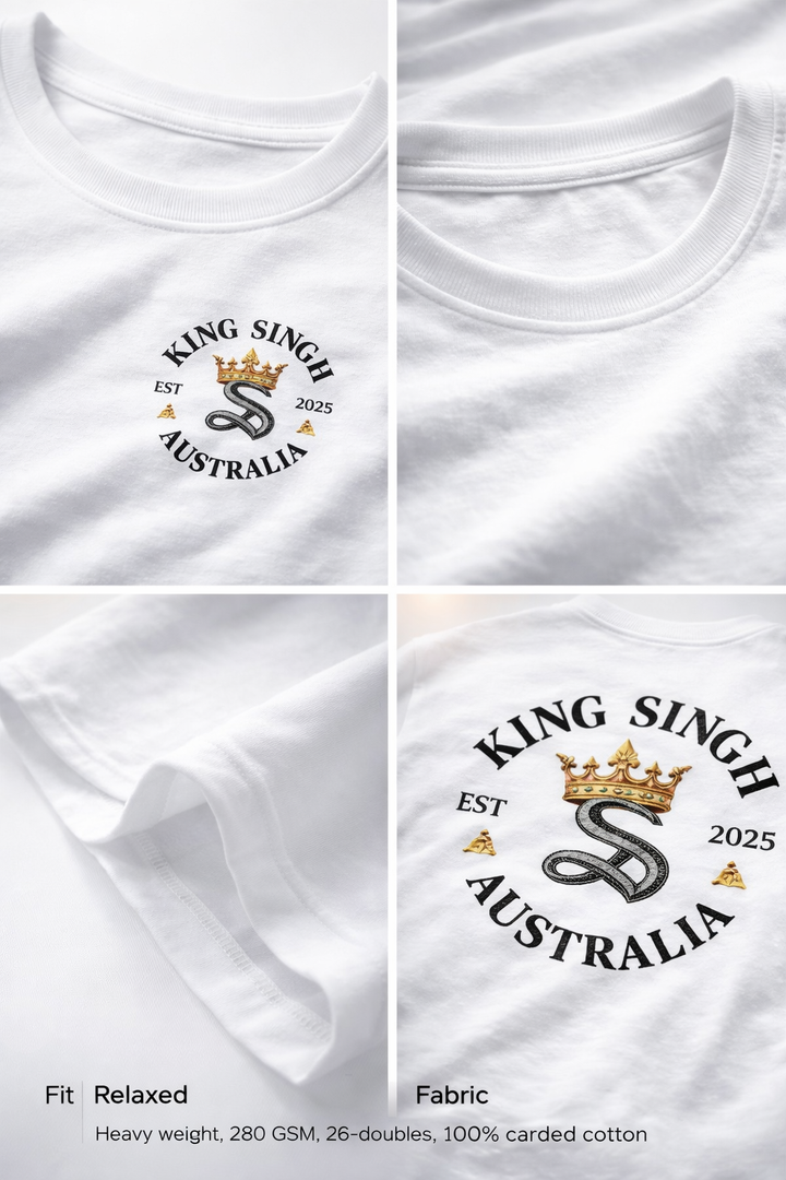 Royal Crest- Heavyweight Dual Badge Edition - Black and White