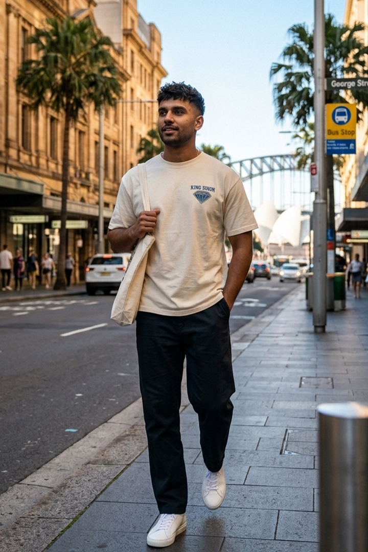 Diamond Crown Signature Tee - Off White