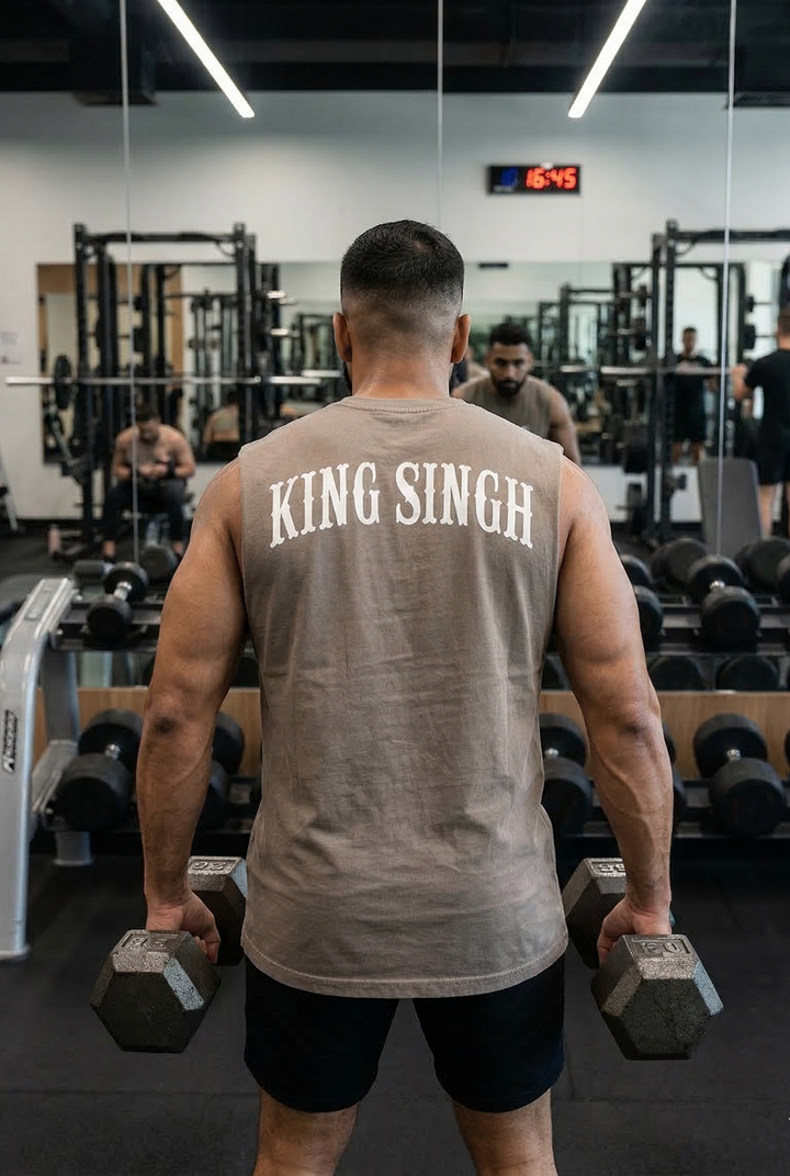 Heavyweight Tank Top - King Mode GYM Edition - Faded Charcoal