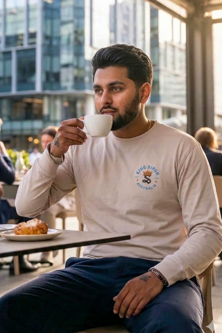 Royal Emblem Long Sleeve – Ivory Sand