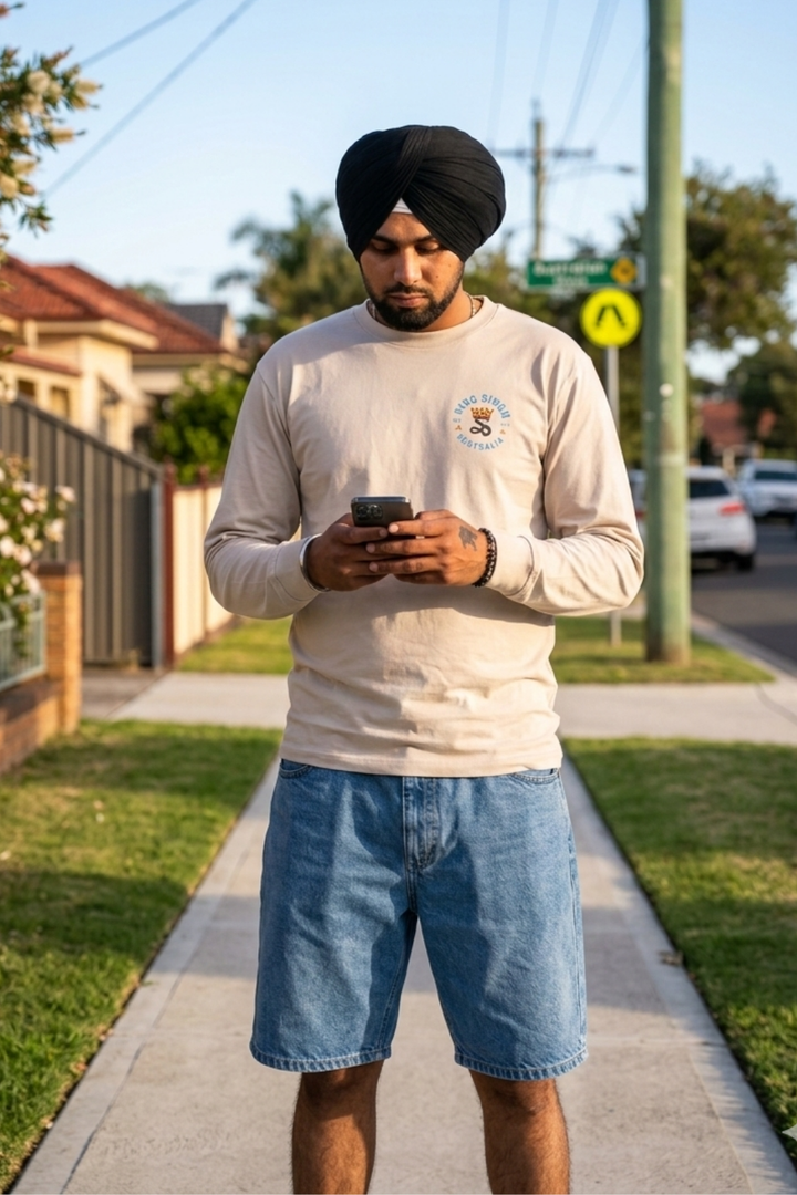 Royal Emblem Long Sleeve – Ivory Sand