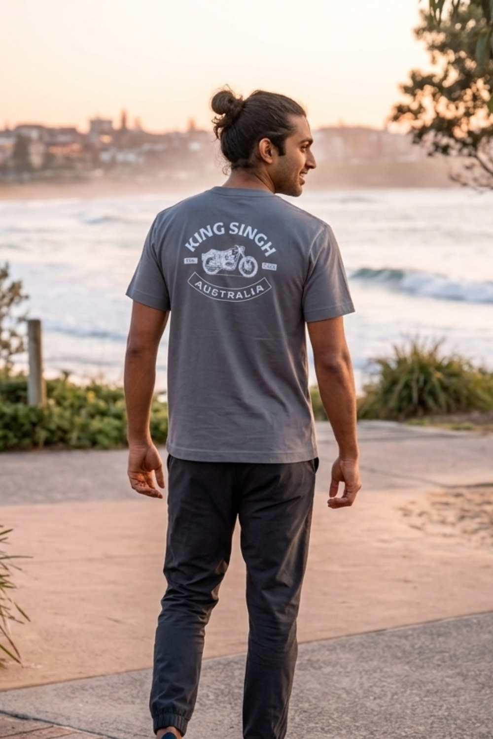 Royal Enforcer Box Tee - Singh’s Biker Edition - Grey