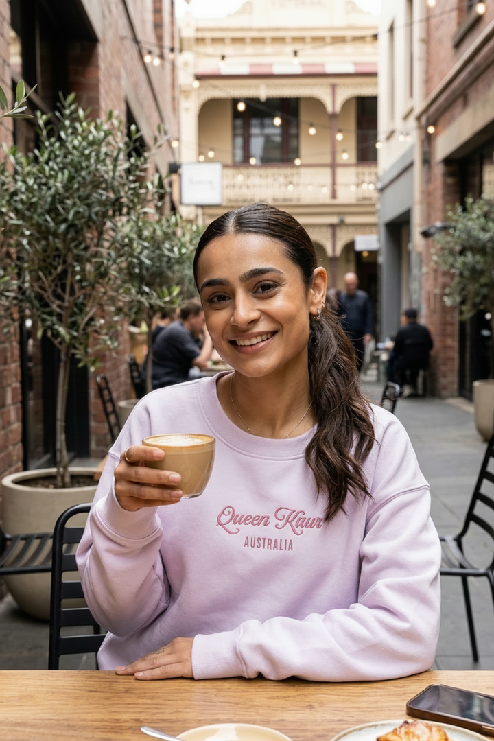 Royal Fleece Crew-Queen Kaur – Royal Bloom Edition