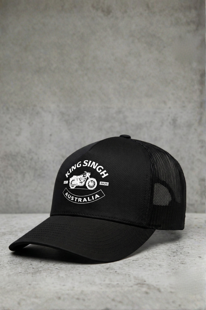 Royal Rider Trucker Cap – 5 Panel - Black