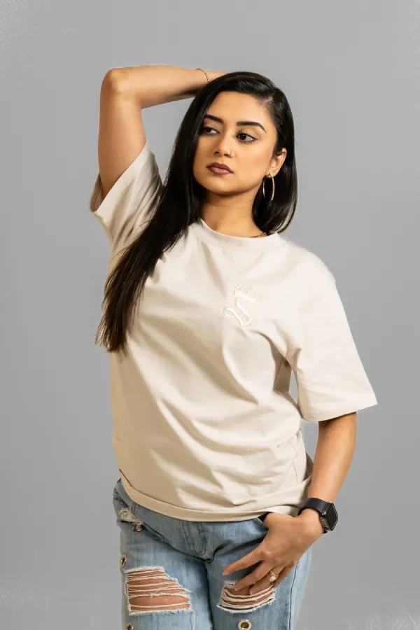 Premium Queen’s Crown Classic Tee - Ivory Sand Edition - Image 2